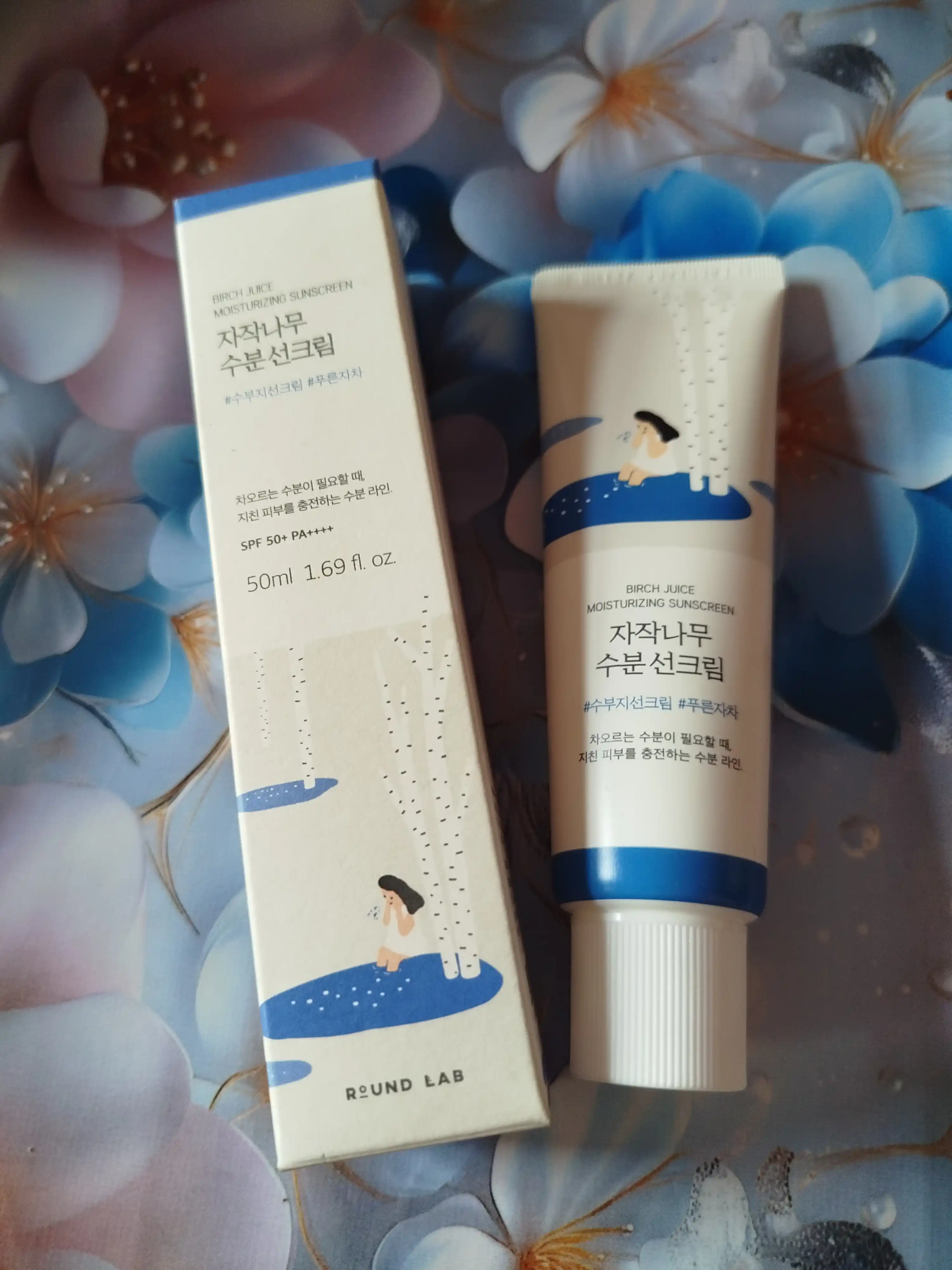 Namlovchi quyoshdan himoylavochi krem Round Lab Birch Juice Moisturizing Sun Cream SPF50+ PA++++