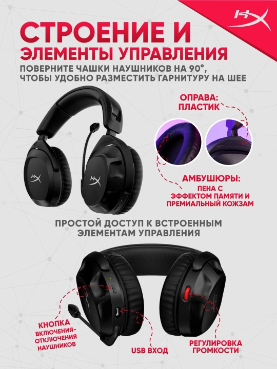 Simsiz o‘yin naushniklari HyperX Cloud Stinger II Wireless 676A2AA