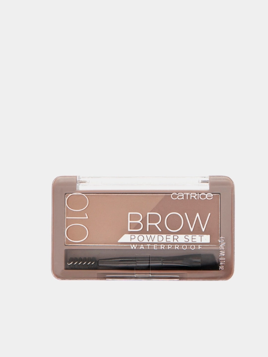 Пудра для бровей catrice водостойкая в наборе brow powder set waterproof 010 ash blond 4 г