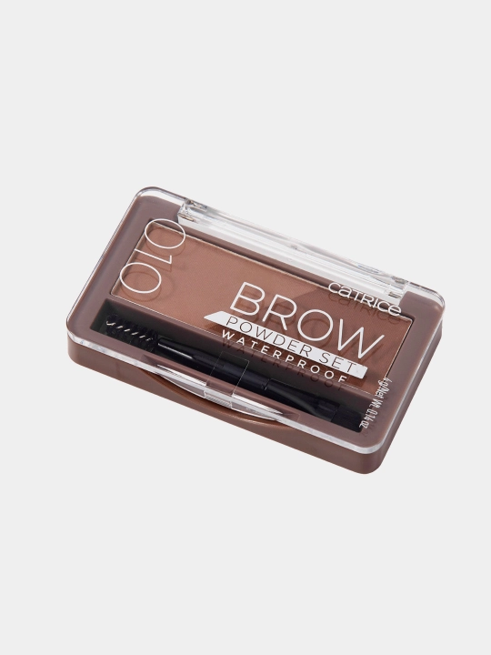 Пудра для бровей catrice водостойкая в наборе brow powder set waterproof 010 ash blond 4 г