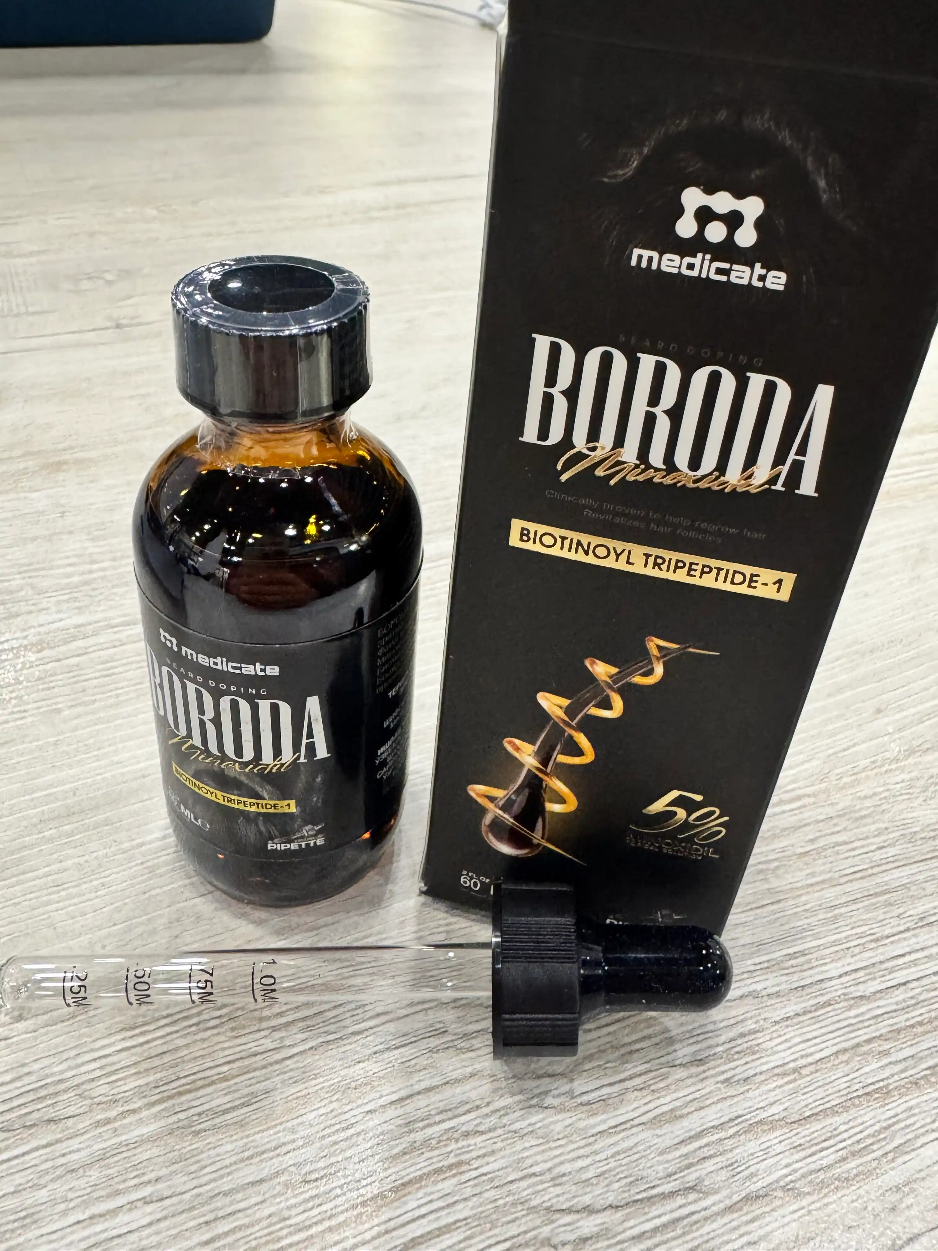 BORODA средство для роста бороды minoxidil 5%, 60 мл + пипетка с дозатором