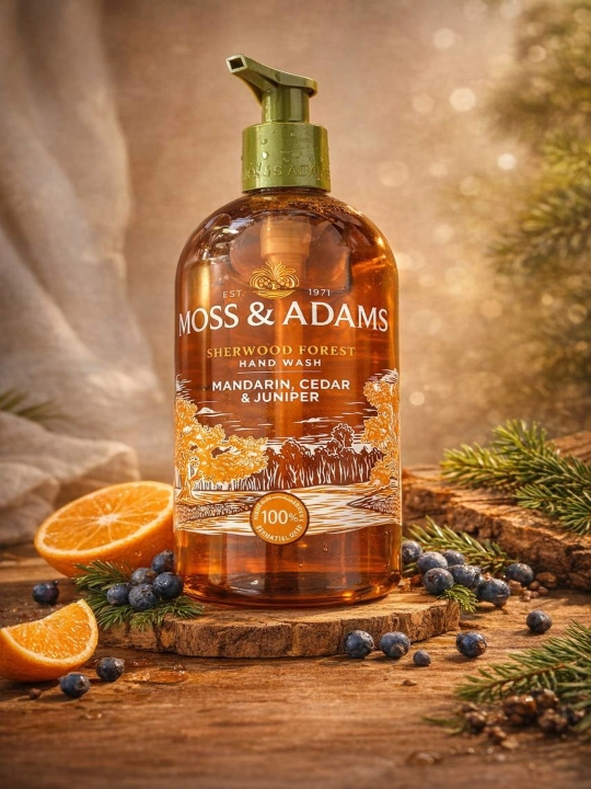 Moss & Adams "Sherwood Forest" (Shervud o‘rmoni) suyuq sovuni, qo‘l uchun antibakterial - 