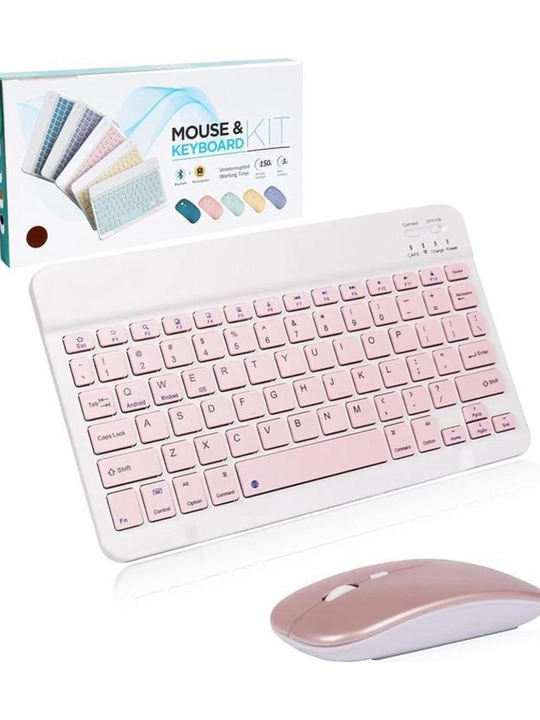 Ultra-yupqa simsiz Bluetooth klaviatura va sichqoncha to'plami KIT