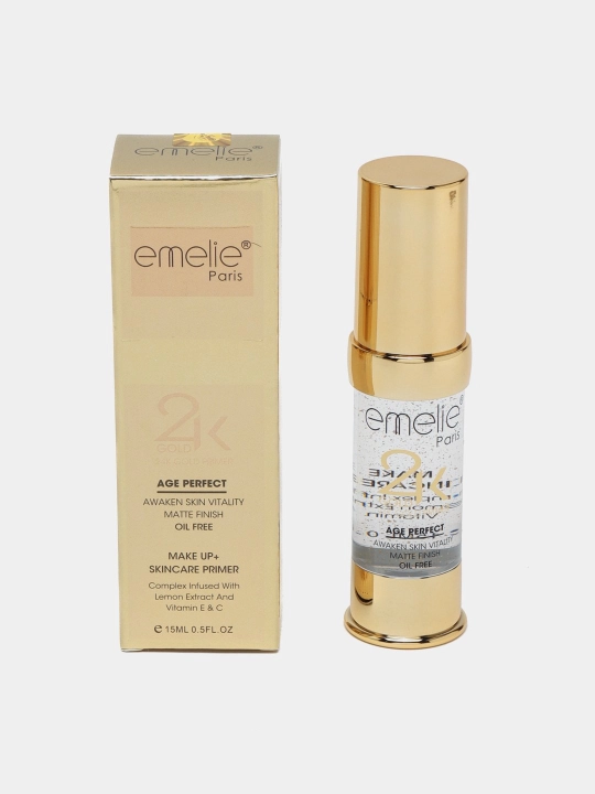 Основа под макияж EMELIE 24K GOLD, база под макияж для лица, праймер, тональная основа - 