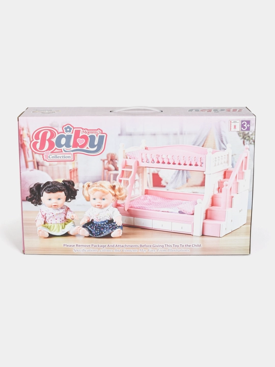 Кукольная коляска для девочки, со звуком, складная коляска, 2 в 1