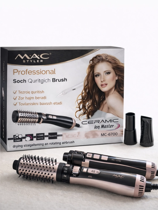 MAC 6700 issiq havo bilan soch turmaklovchi fen-cho‘tka - 