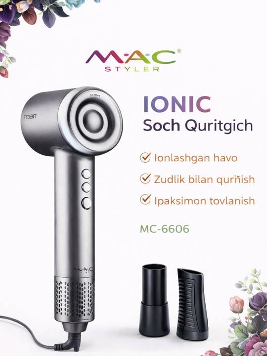 MAC Styler 6606 — sochlarni tartibli va tez quritish uchun zamonaviy fen