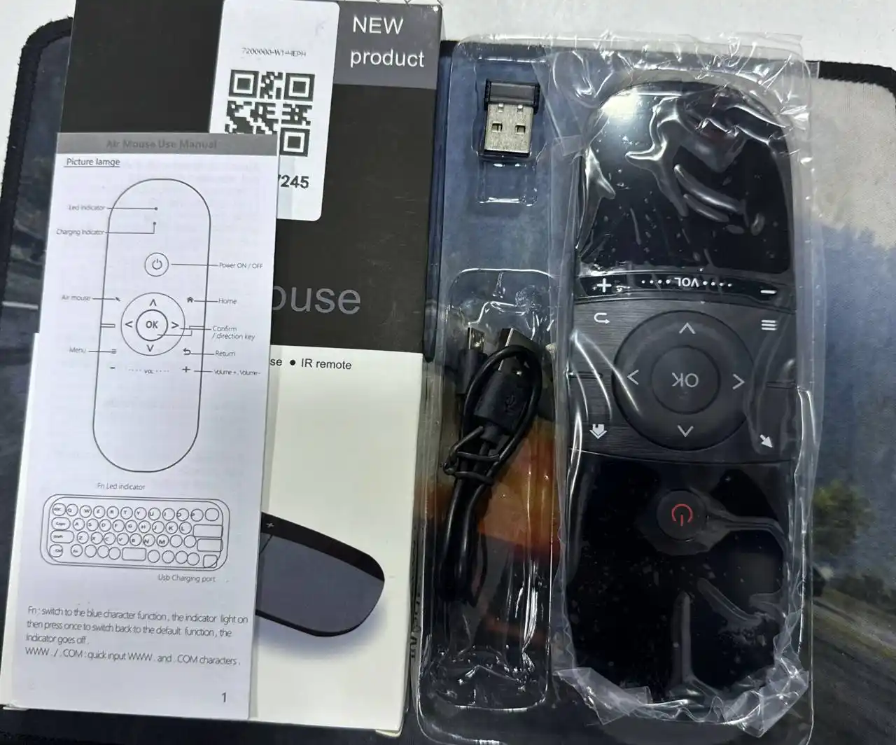 Android TV, Smart TV va TV pristavkalari uchun Air Mouse Wechip W1 ovozli boshqaruv pulti