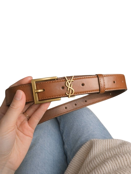 Metall qisqichli ayollar charm kamari, klassik, universal - 