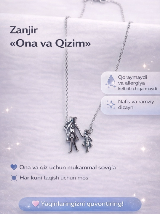Отец-дочь, мать-дочь, семейные цепи. Бужитерия. Цепочка для подарка