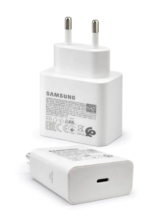 Samsung 45W Type-C zaryadchik, adapter (kabel bilan) Fast Charging 2.0 - Tezkor zaryadlash