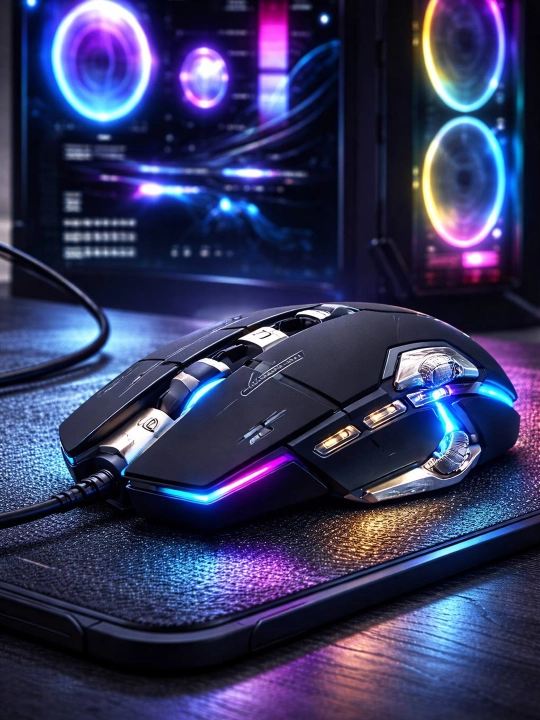 Компьютерная мышь Twolf V6 имеет 6 клавиш со светодиодной подсветкой RGB - 