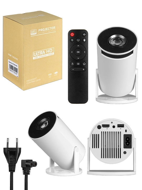 HY300 ko'chma uy teatri proyektori, Wi-Fi, Bluetooth 5.0. Filmlar va smartfonlar uchun