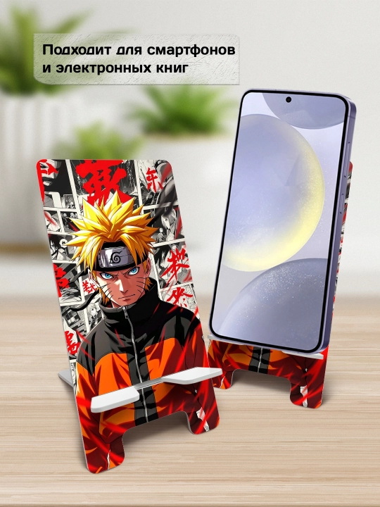 Anime telefon stendi, ish stoli telefon ushlagichi, MDF, 15x7 sm