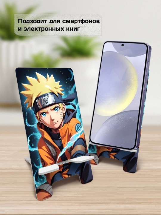 Anime telefon stendi, ish stoli telefon ushlagichi, MDF, 15x7 sm