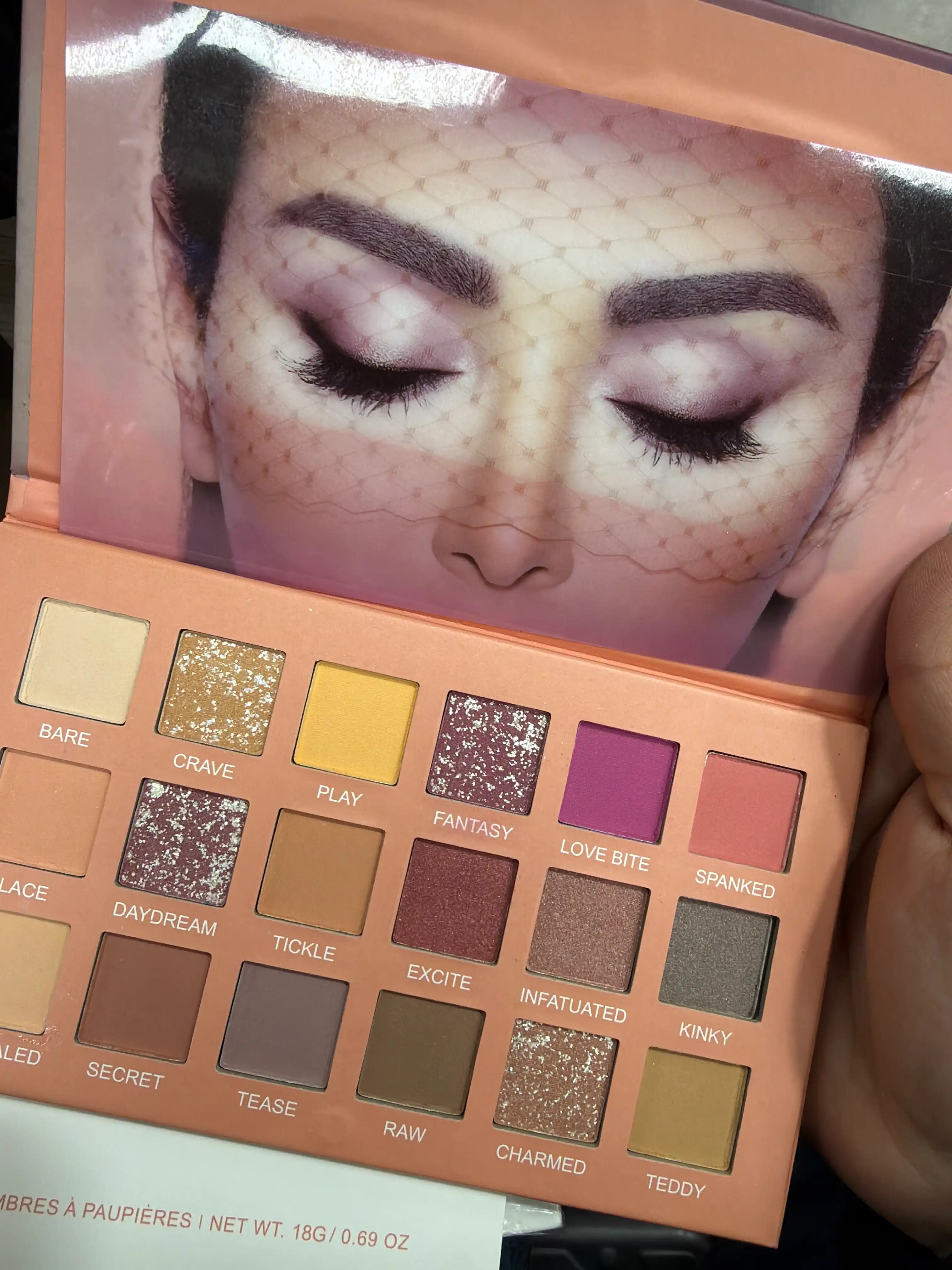18 ta rangli tenlar palitrası, ten mukammal make up uchun hashamatli tuslar