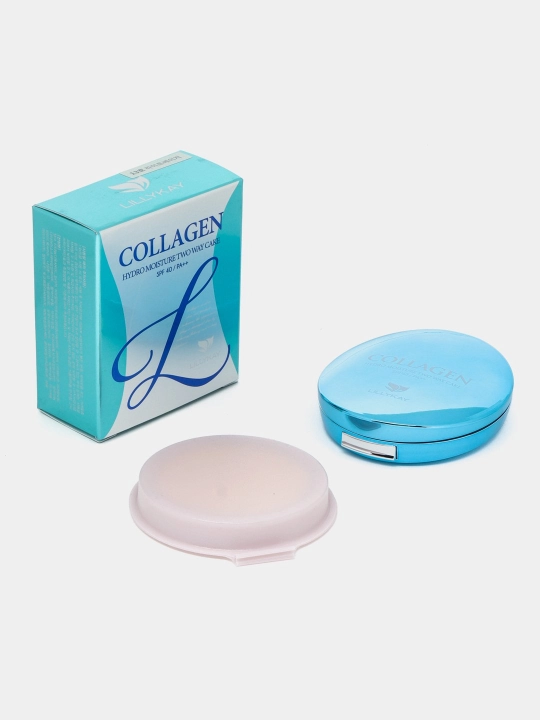 Namlashtiruvchi komponentli upa Lillykay Collagen Hydro Moisture Two Way Cake SPF40, ton21