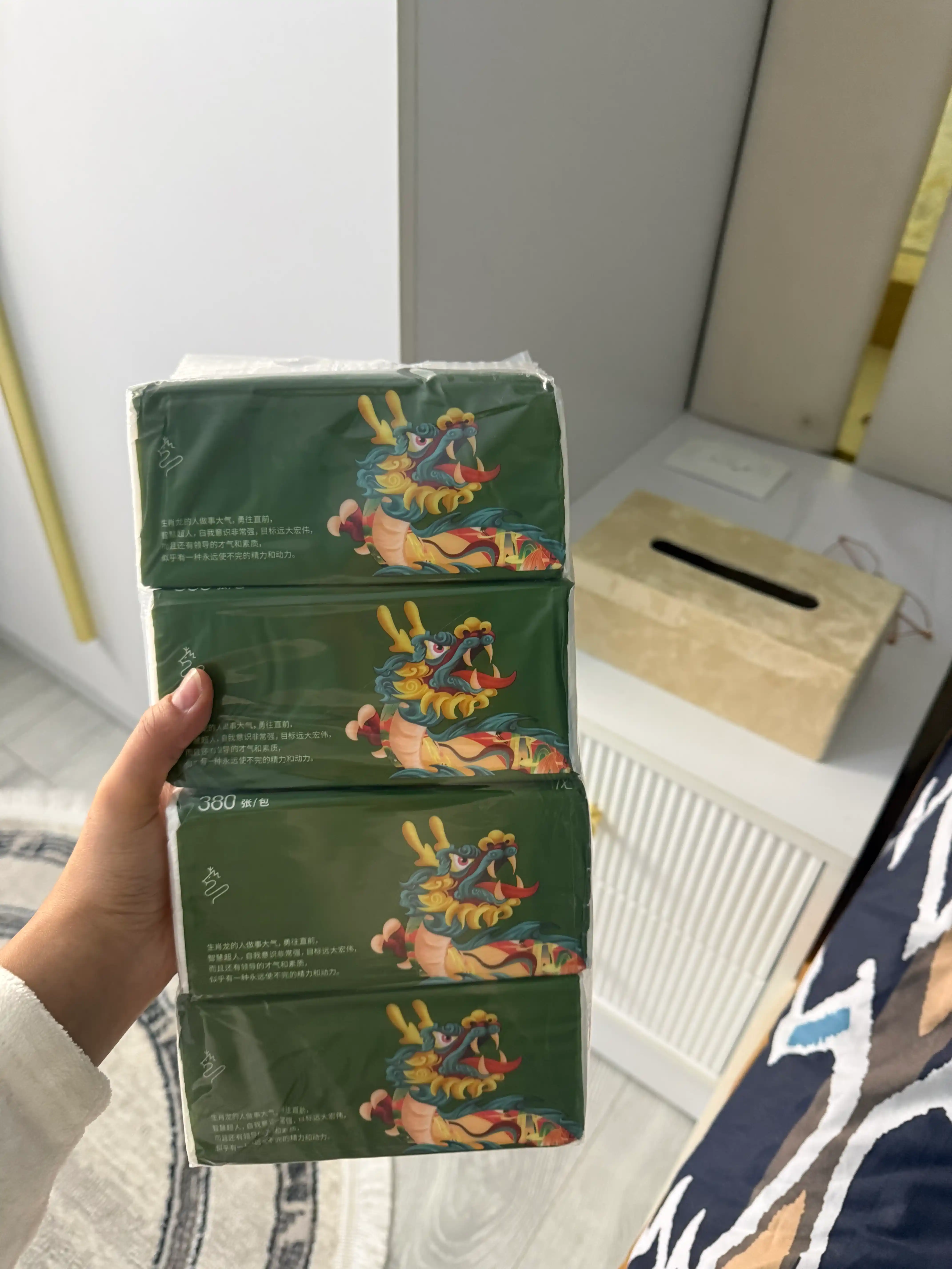 Qog‘oz salfetkalar, 100% bambuk, 6 qatlam, 6 dona, yumshoq, 720 g