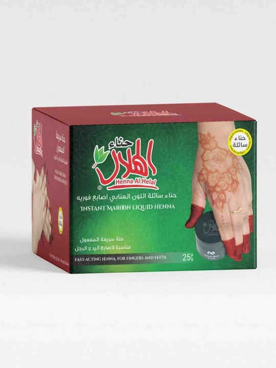 Henna Al Helal – Anor Rang (Anabi) Barmoq Uchi Uchun Suyuq Xina (25 g) - 