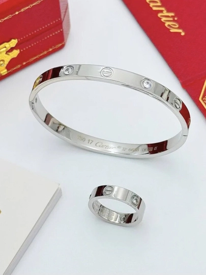Браслет и кольцо Xuping Cartier Clash — AJ1995-BILAKUZUKLAR-БЕЛЫЙ-19