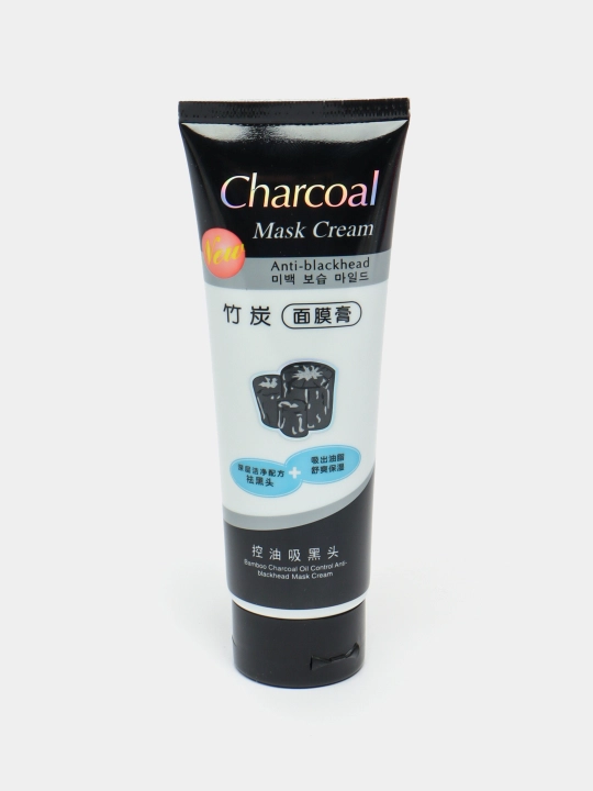Charcoal Mask Угольная маска для лица против прыщей, черная, отбеливающая, 130 г - 