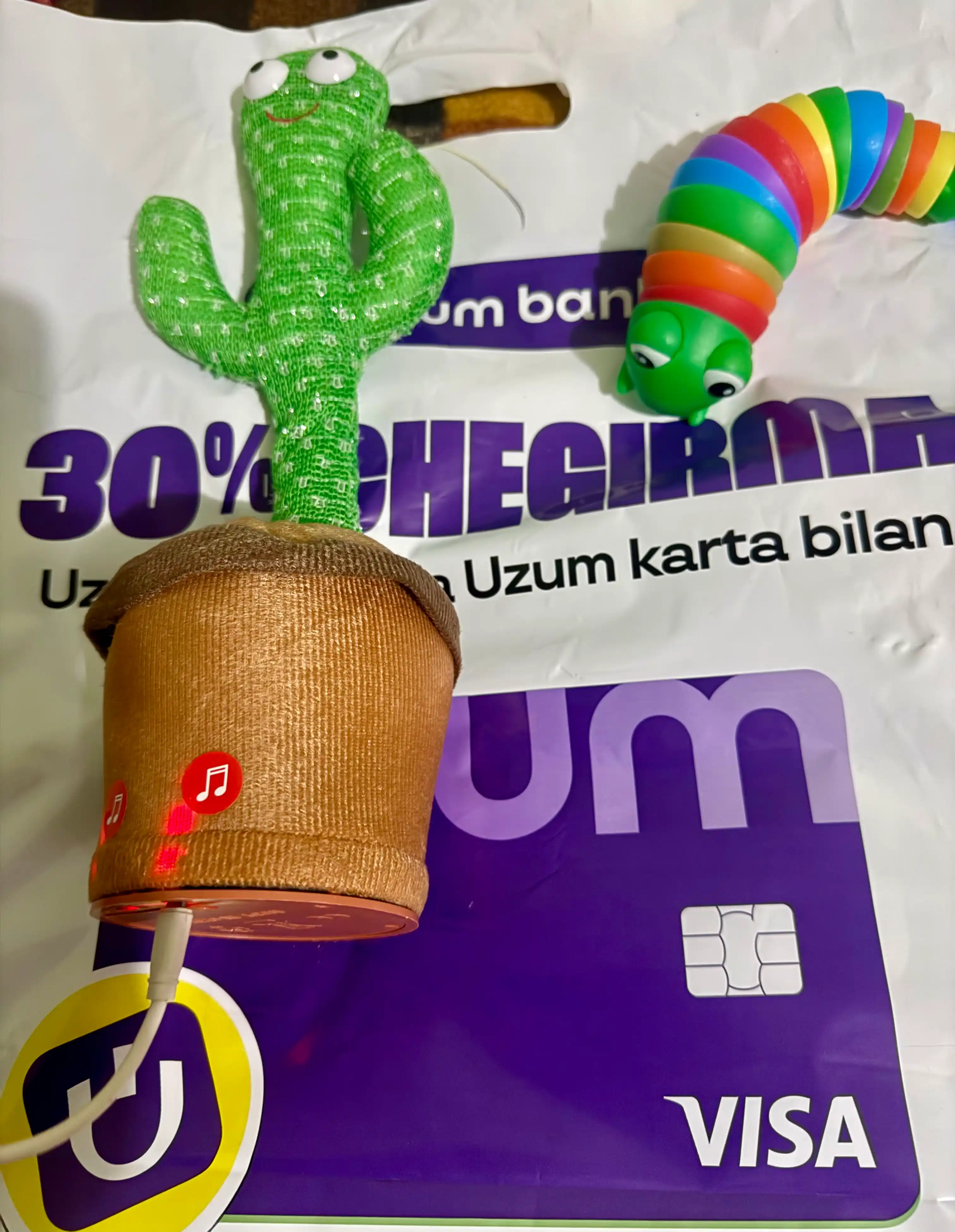 Bolalar uchun raqsga tushadigan yumshoq o‘yinchoq, kaktus, musiqali, rivojlantiruvchi
