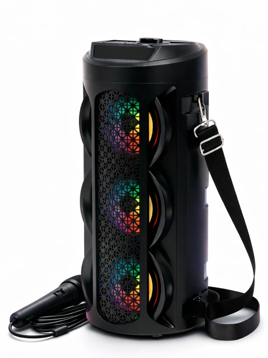 Bluetooth Karaoke Kolonka RGB LED, Mikrofon bilan - 