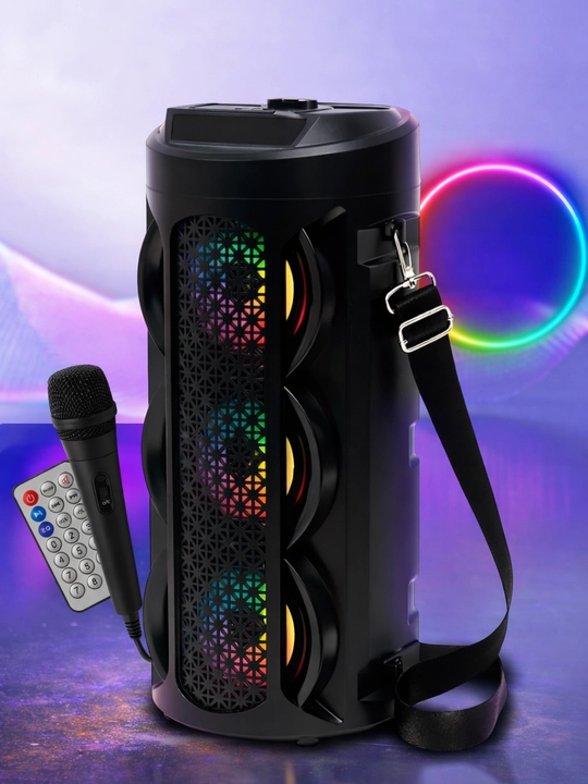 Bluetooth Karaoke Kolonka RGB LED, Mikrofon bilan