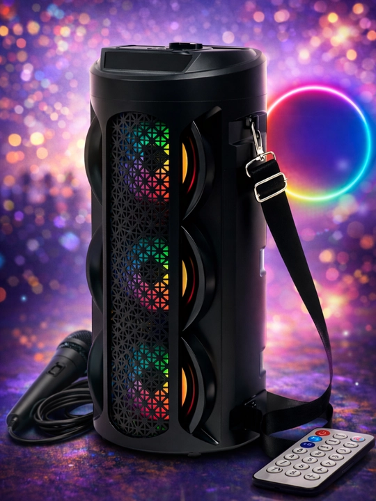 Bluetooth Karaoke Kolonka RGB LED, Mikrofon bilan