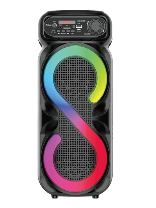 Bluetooth Karaoke Kolonka RGB LED, Mikrofon bilan - 