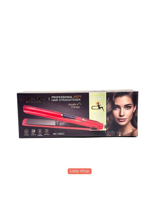 MAC Styler soch to‘g‘rilagichi, 450°C, titan plastinkali, LED displeyli, professional