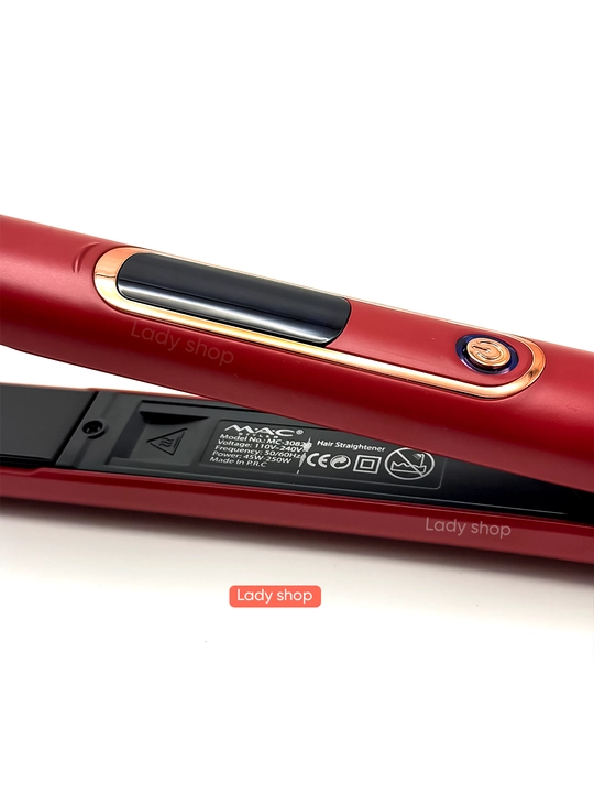 MAC Styler soch to‘g‘rilagichi, 450°C, titan plastinkali, LED displeyli, professional