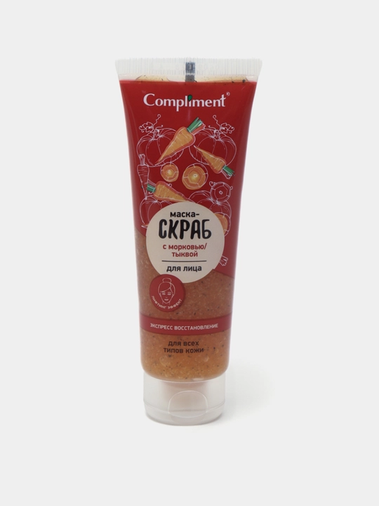 Yuz uchun maska, skrab yuz uchun 2 tasi 1 da Compliment, yuzga, 130 ml