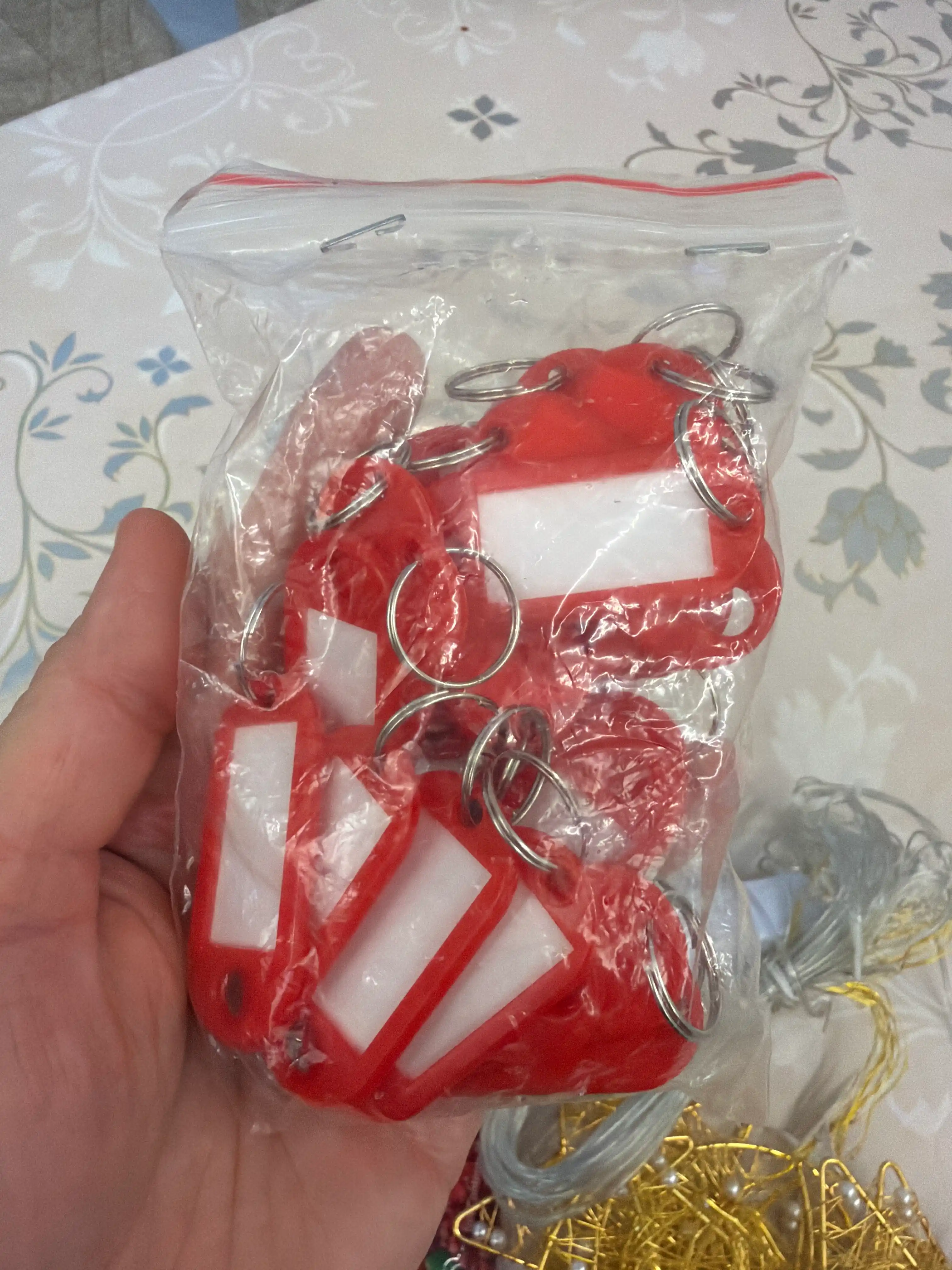 Брелок пластиковый, бирка для ключей, набор 10 штук, 1 штук, 25 штук, 50 штук