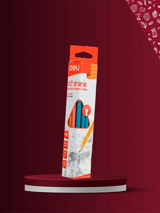 Oddiy grafit qalam qora Deli silgi bilan (yog'och) - 