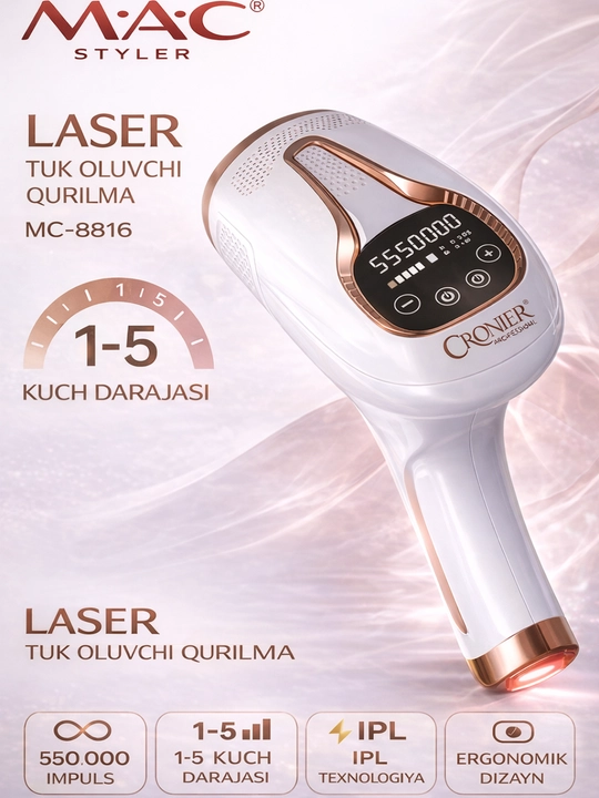 IPL lazer fotoepilyator 8816, uy sharoitida sochni olib tashlash - 