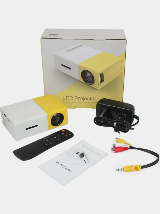 Simsiz mini proyektorlar, LED Unic YG-300, multimedia HD va 4k, masofadan boshqariladigan