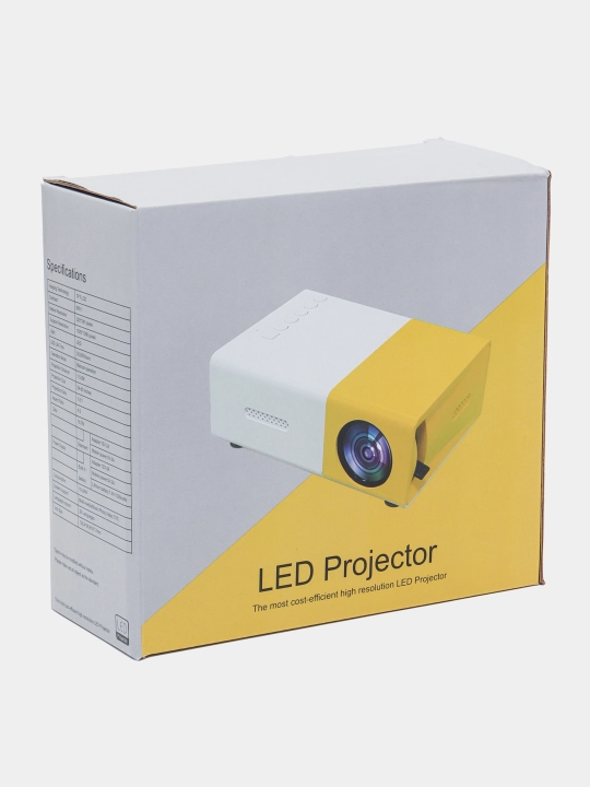 Simsiz mini proyektorlar, LED Unic YG-300, multimedia HD va 4k, masofadan boshqariladigan