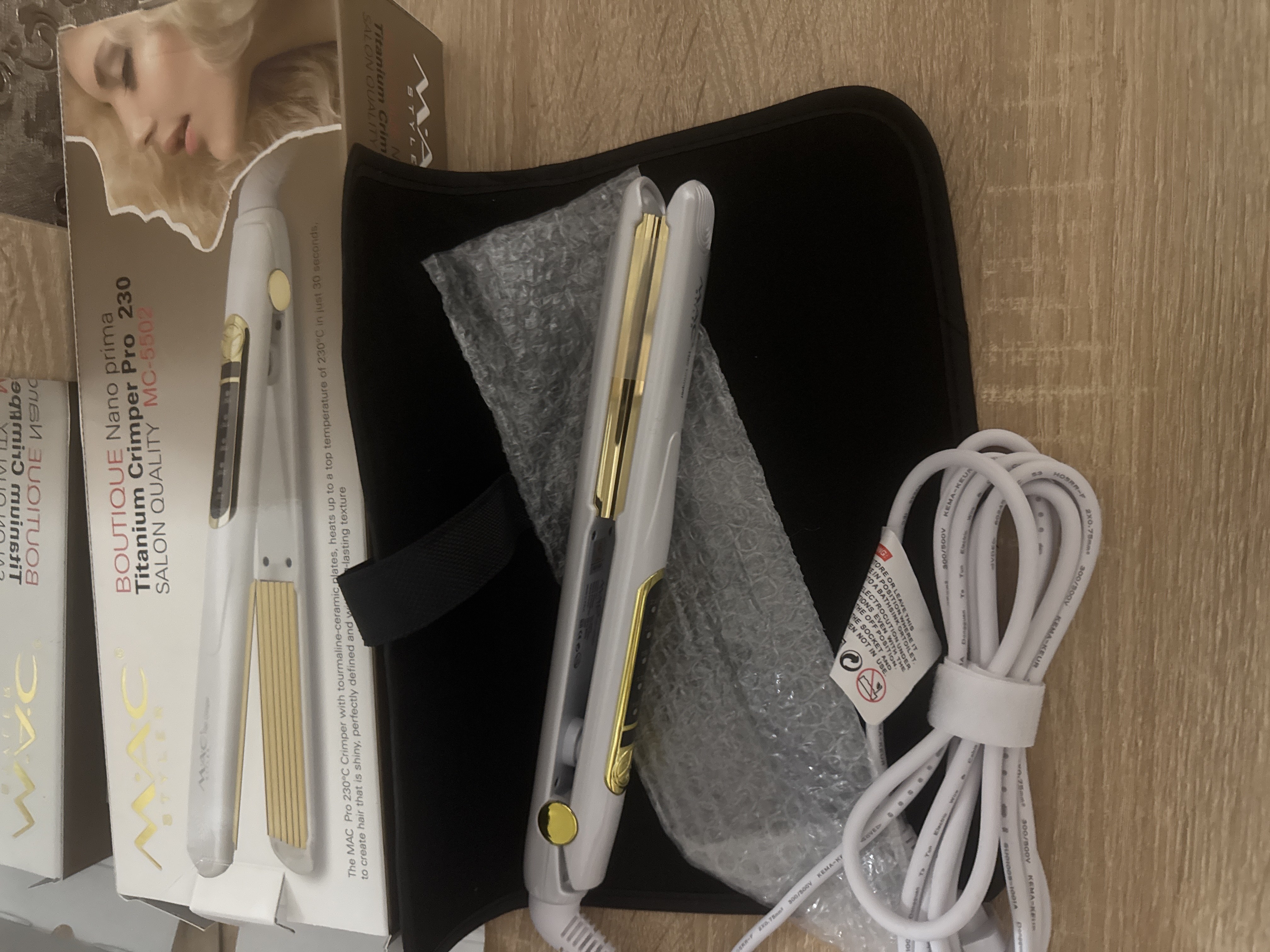 Professional soch uchun gafri dazmol MAC Stayler MC-5502, keramik plastinali