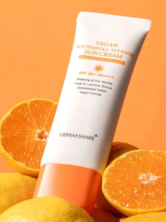 Dermashare Vegan Waterfull Vitamin Sun Cream SPF50+ PA++++ — веганский солнцезащитный крем