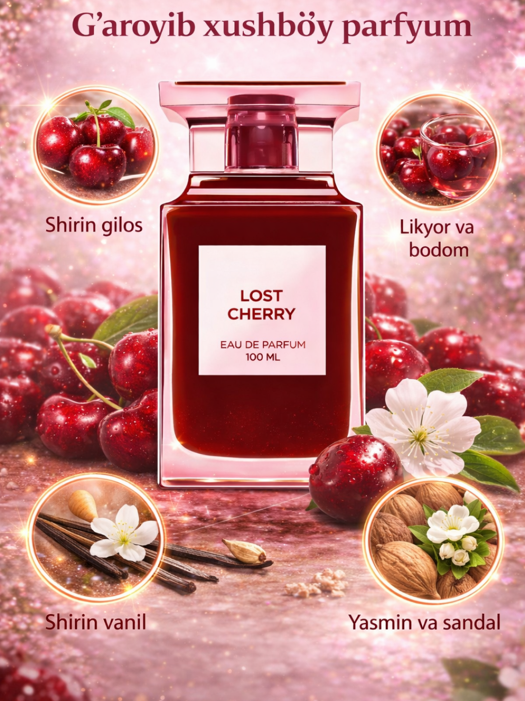 Lost Cherry ayollar va erkaklar uchun sovg'a, parfyumlangan suvi, unisex, 100 ml - 