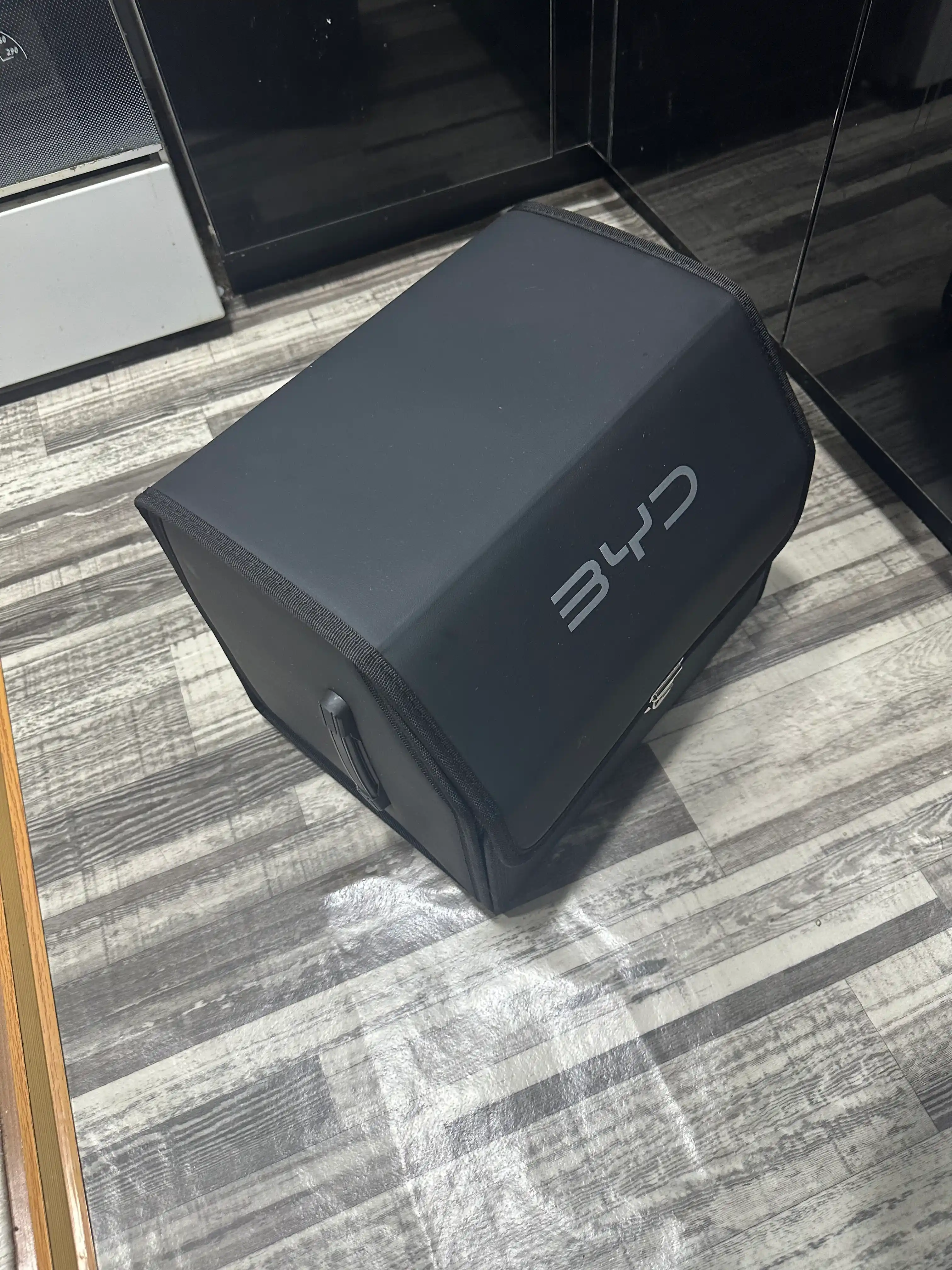 BYD avtomobili yukhonasi uchun organayzer logotipi bilan