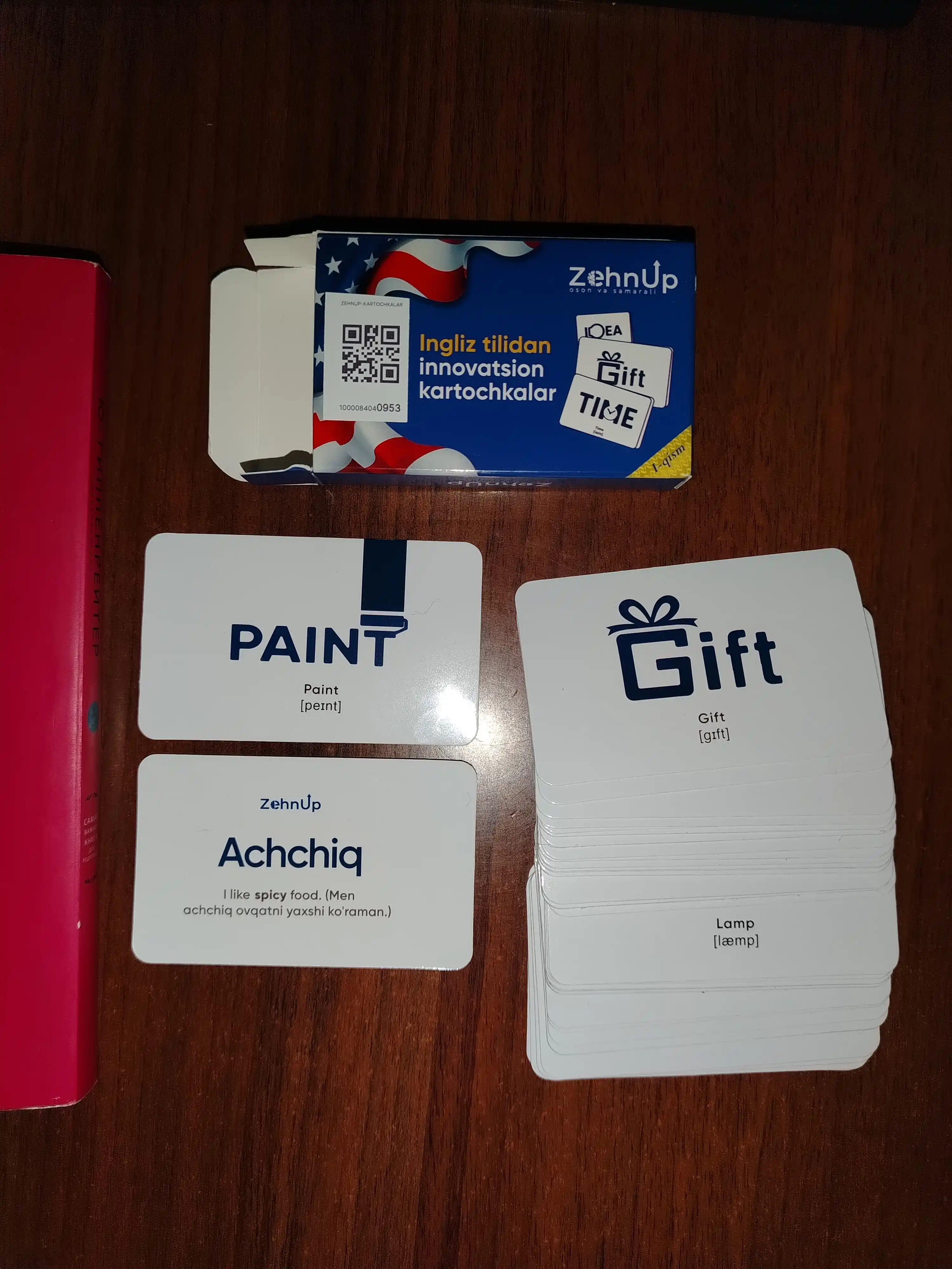 ZehnUP: Ingliz tili so‘zlarini yodlash uchun innovatsion flashcards, 1-qism