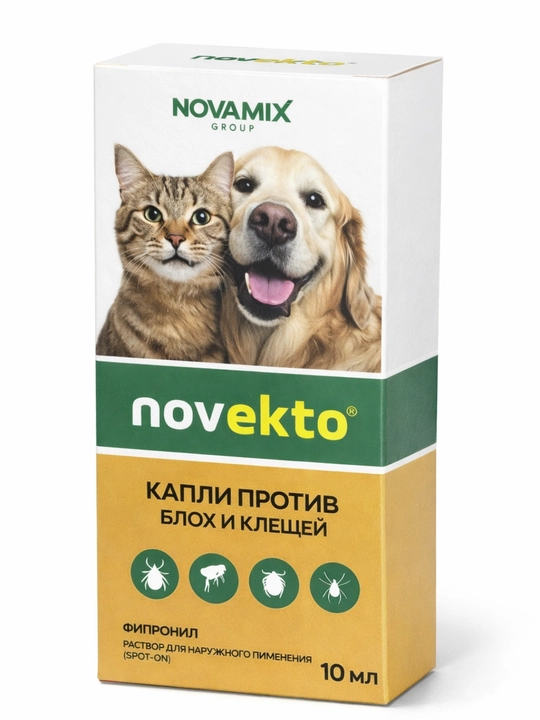 Novekto капли против блох и клещей, 10 мл - 