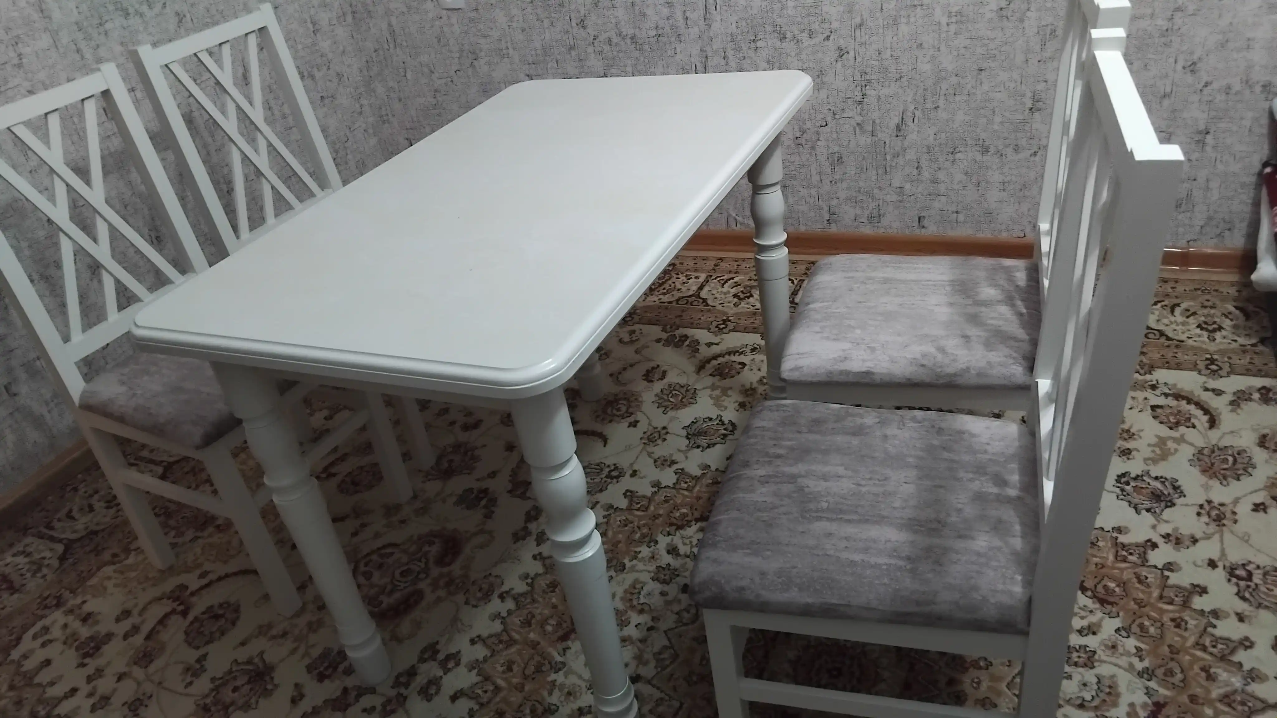 Стол и стулья для кухни MDF, обеденный комплект, кухонная мебель на 4 персон, 6 персон