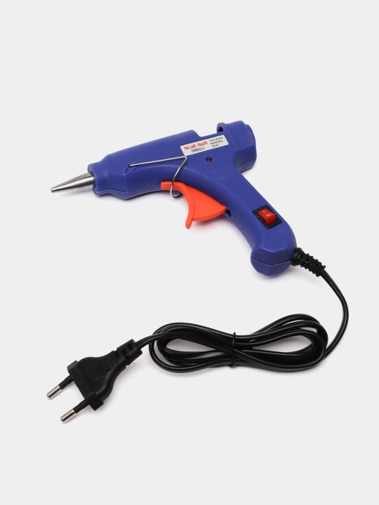 Pistolet kley- 20 W, oq va ko'k rangda, yelim tayoqcha, 5 va 10 donadan - 