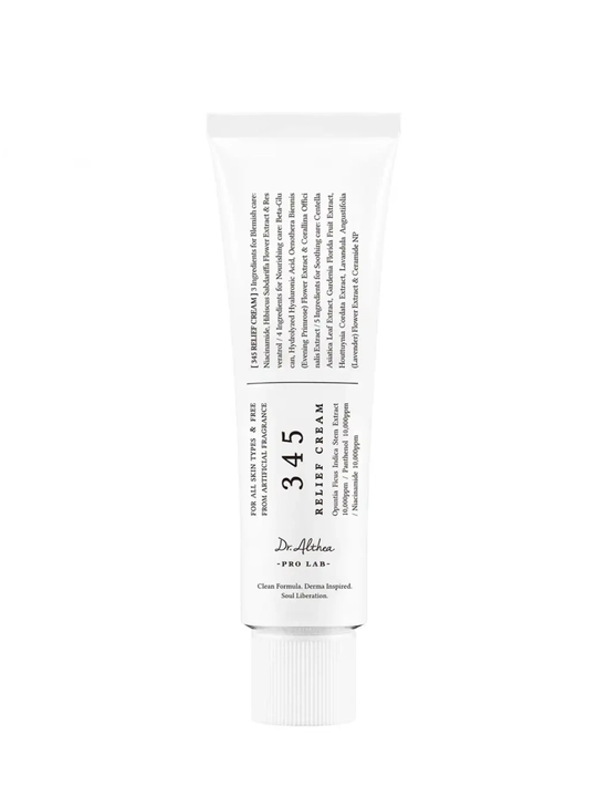 Har xil teri turlari uchun tinchlantiruvchi gel-krem 345 Relief Cream