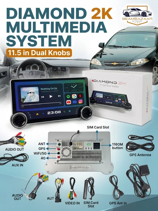 Android монитор для Chevrolet Cobalt, Мультимедиа, Wi-Fi, Навигация - 