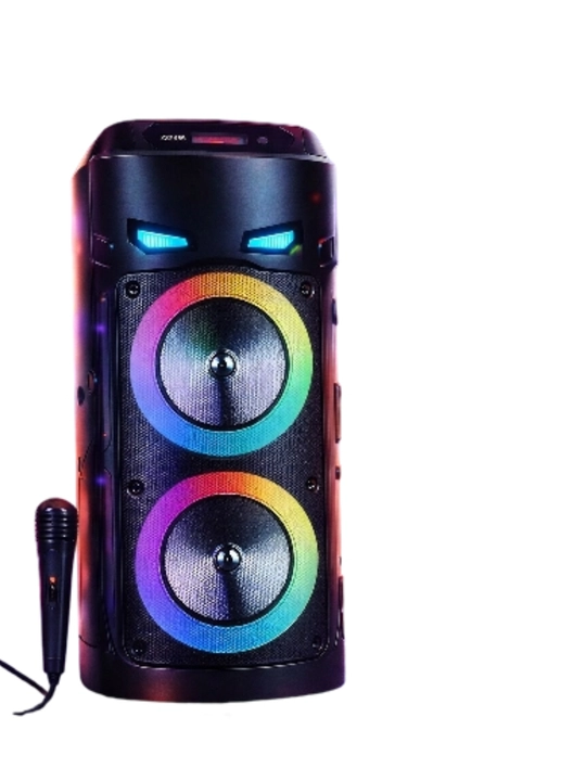 ZQS Большая беспроводная колонка Bluetooth, караоке, с RGB подсветкой, с микрофоном и пультом