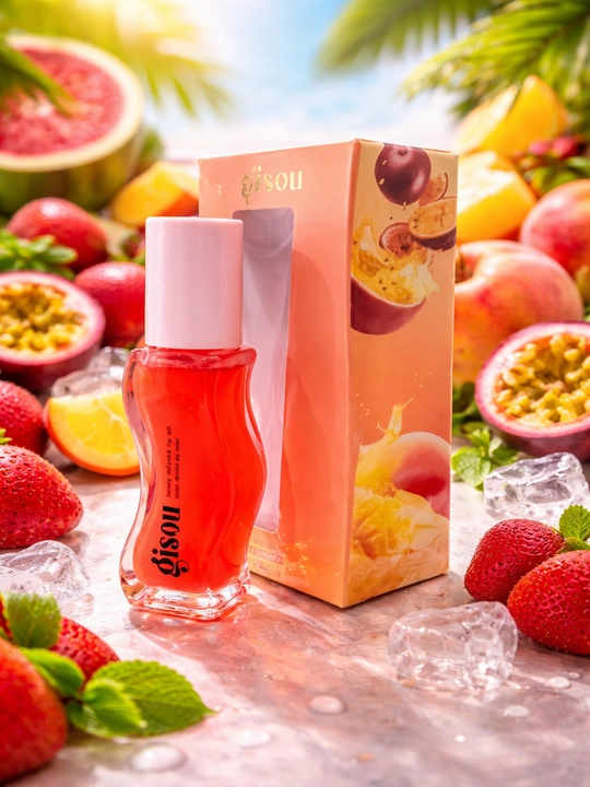 Gisou Honey – Lab uchun blesk, lab uchun namlantiruvchi yog', sovg'aga pomada, 8ml - 